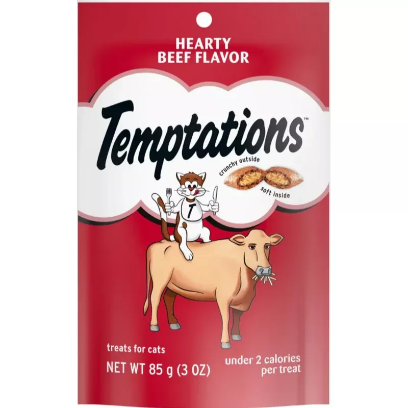 Temptations Hearty Beef Flavor Cat Treats