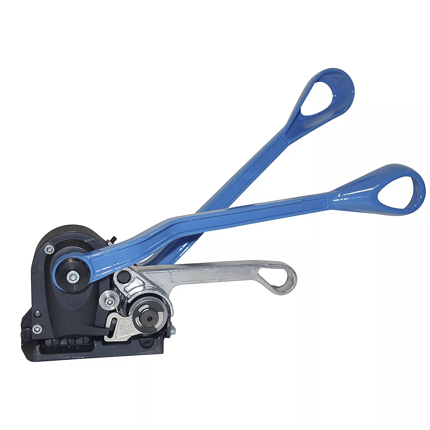 tensioning-sealing-device-steel-strapping-manual-no-seals-professional-strap-wid Tensioning and sealing device for steel strapping, manual, no seals, professional, for strap width 13 – 19 mm.