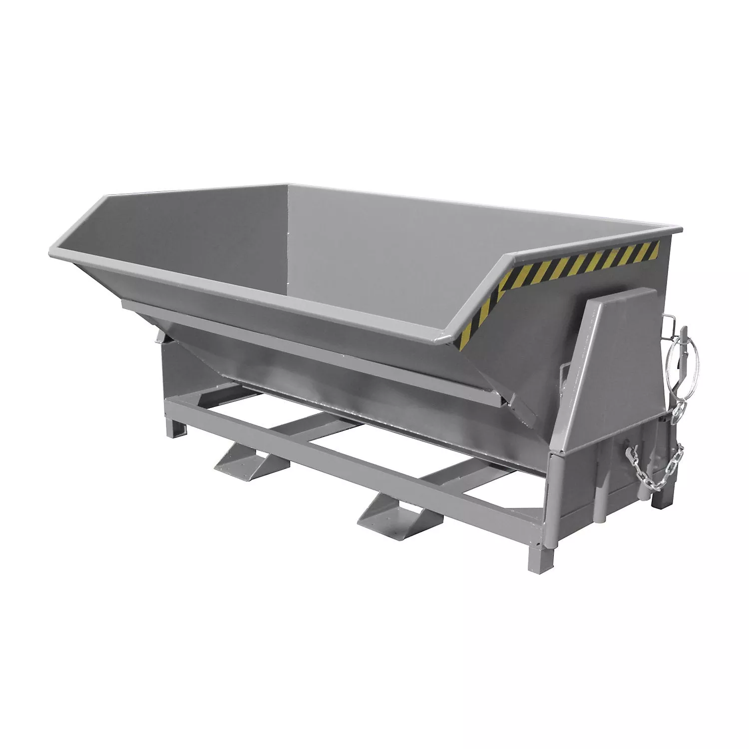tilting-skip-standard-overall-height-without-wheels-capacity-2-0-m-painted-grey- Tilting skip, standard overall height, without wheels, capacity 2.0 m, painted grey RAL 7005.