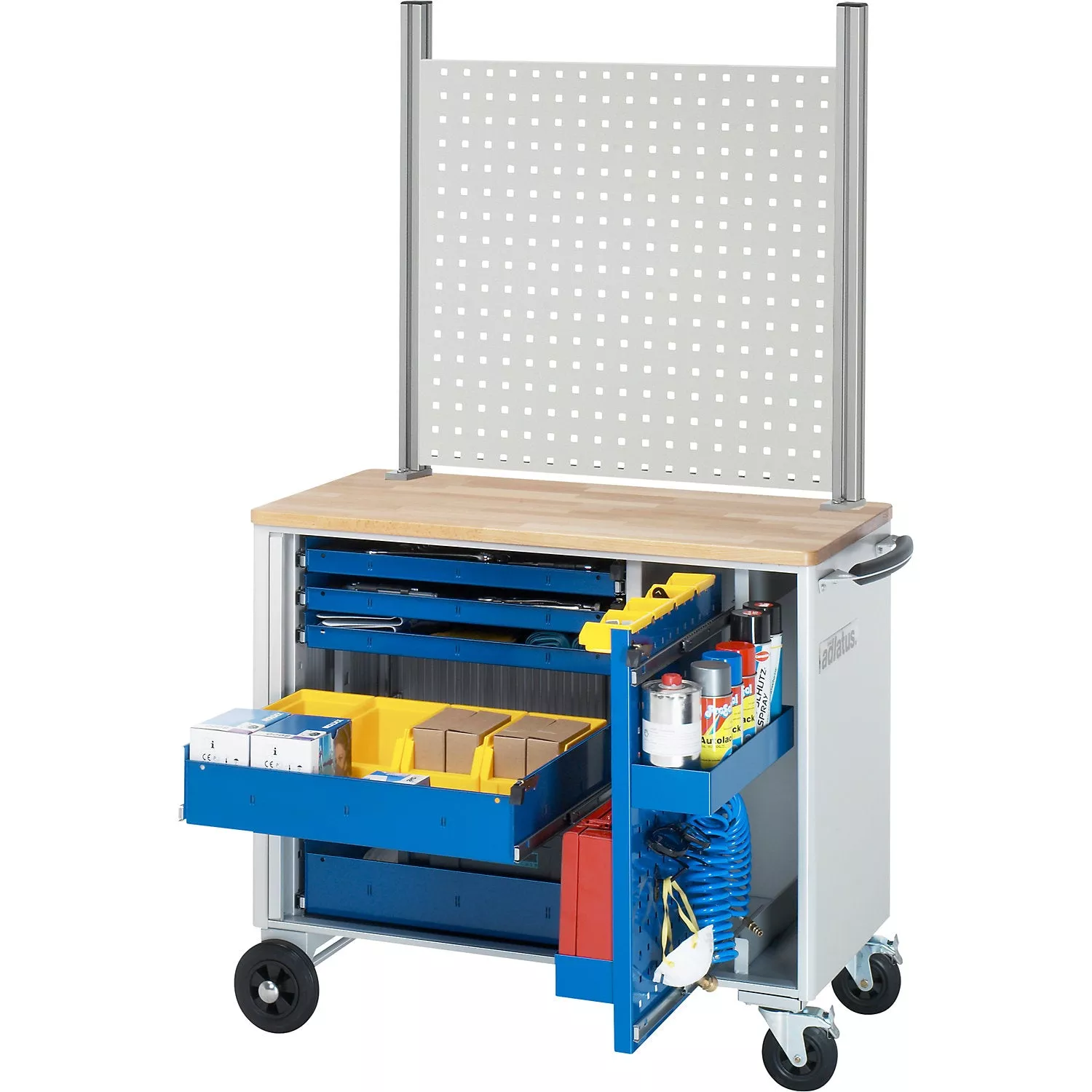 Tool trolley, 5 drawers, HxWxD 1590 x 1025 x 520 mm.