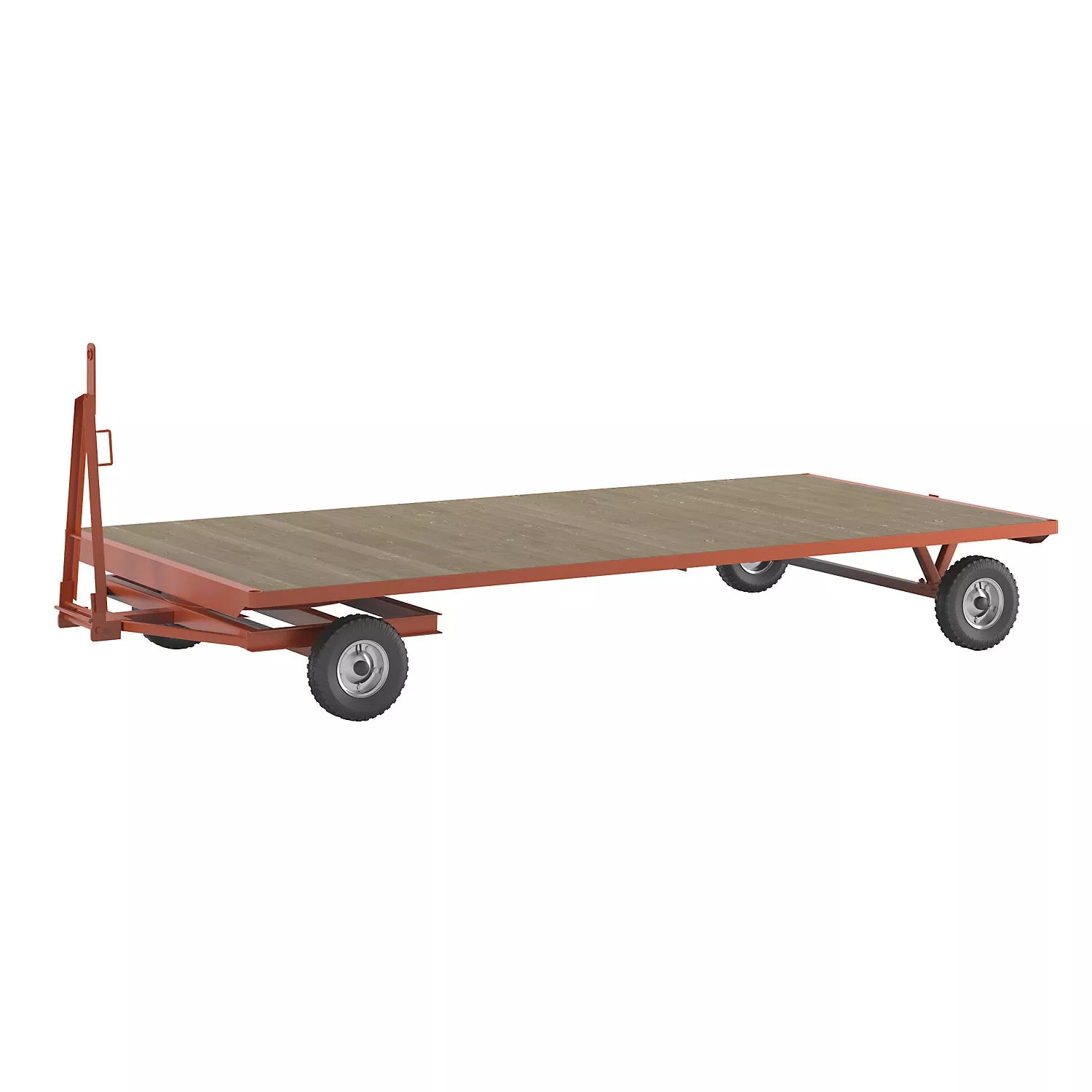 trailer-2-wheel-turntable-steering-max-load-2-t-platform-4-0-x-2-0-m-pneumatic-t Trailer, 2-wheel turntable steering, max. load 2 t, platform 4.0 x 2.0 m, pneumatic tyres.