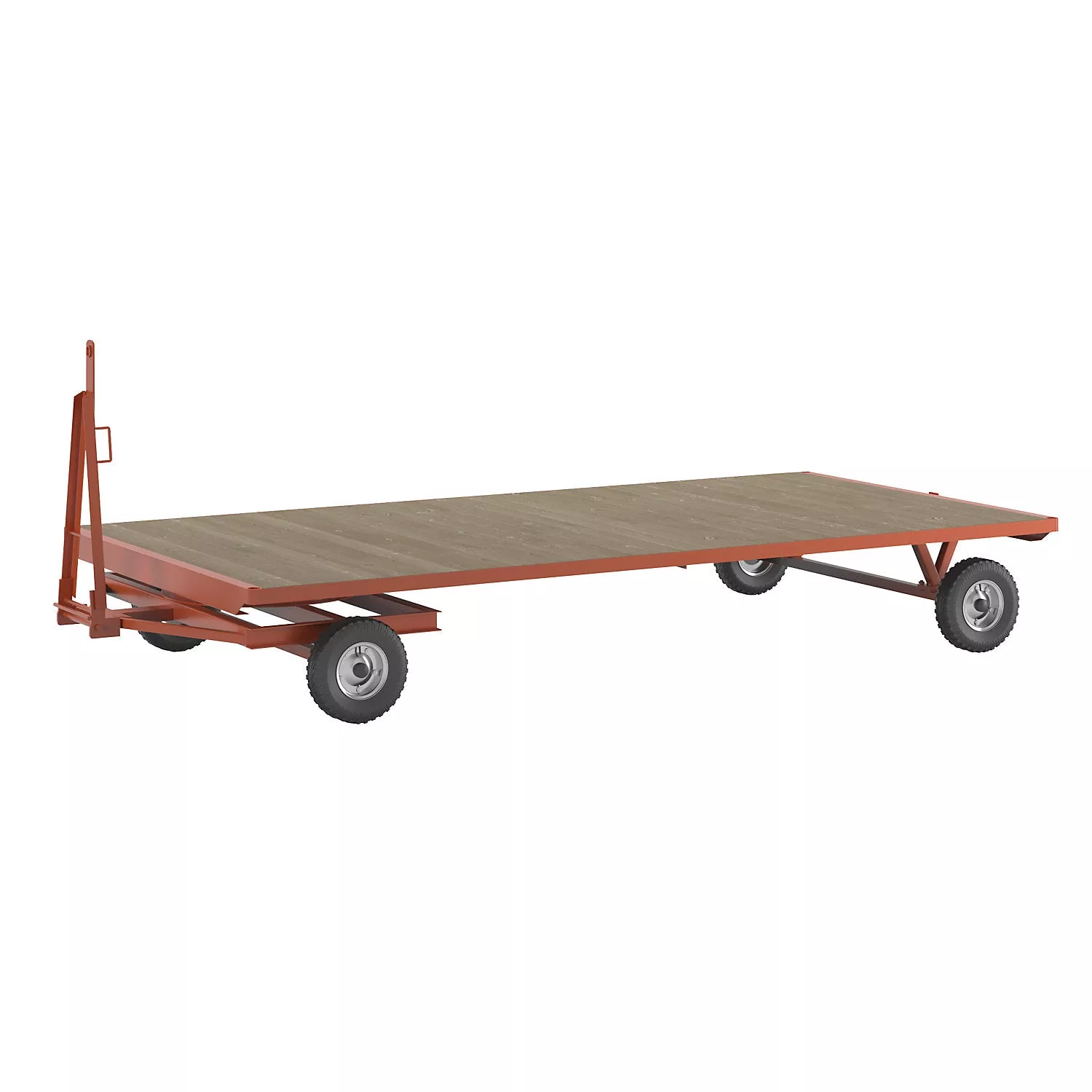 trailer-2-wheel-turntable-steering-max-load-3-t-platform-4-0-x-2-0-m-pneumatic-t Trailer, 2-wheel turntable steering, max. load 3 t, platform 4.0 x 2.0 m, pneumatic tyres.