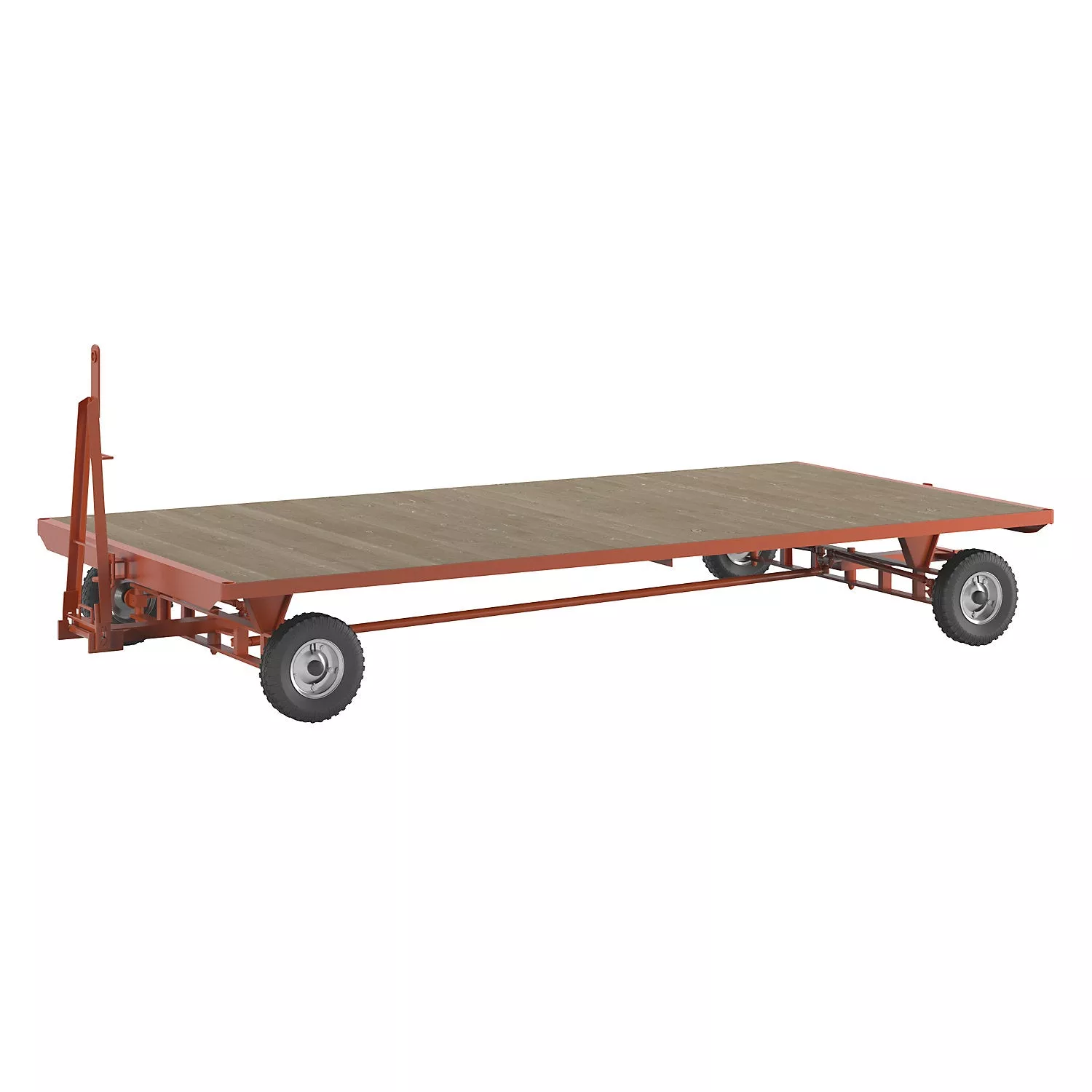 trailer-4-wheel-linked-ackerman-steering-max-load-3-t-platform-4-0-x-2-0-m-pneum Trailer, 4-wheel linked ackerman steering, max. load 3 t, platform 4.0 x 2.0 m, pneumatic tyres.