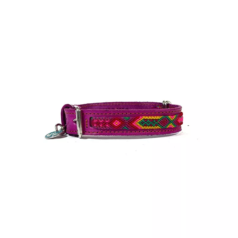 tulum-handmade-cabos-pink-dog-collar Tulum Handmade Cabos Pink Dog Collar