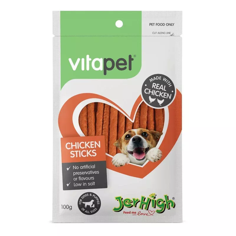 vitapet-jerhigh-chicken-stick-dog-treats-100g Vitapet Jerhigh Chicken Stick Dog Treats 100g