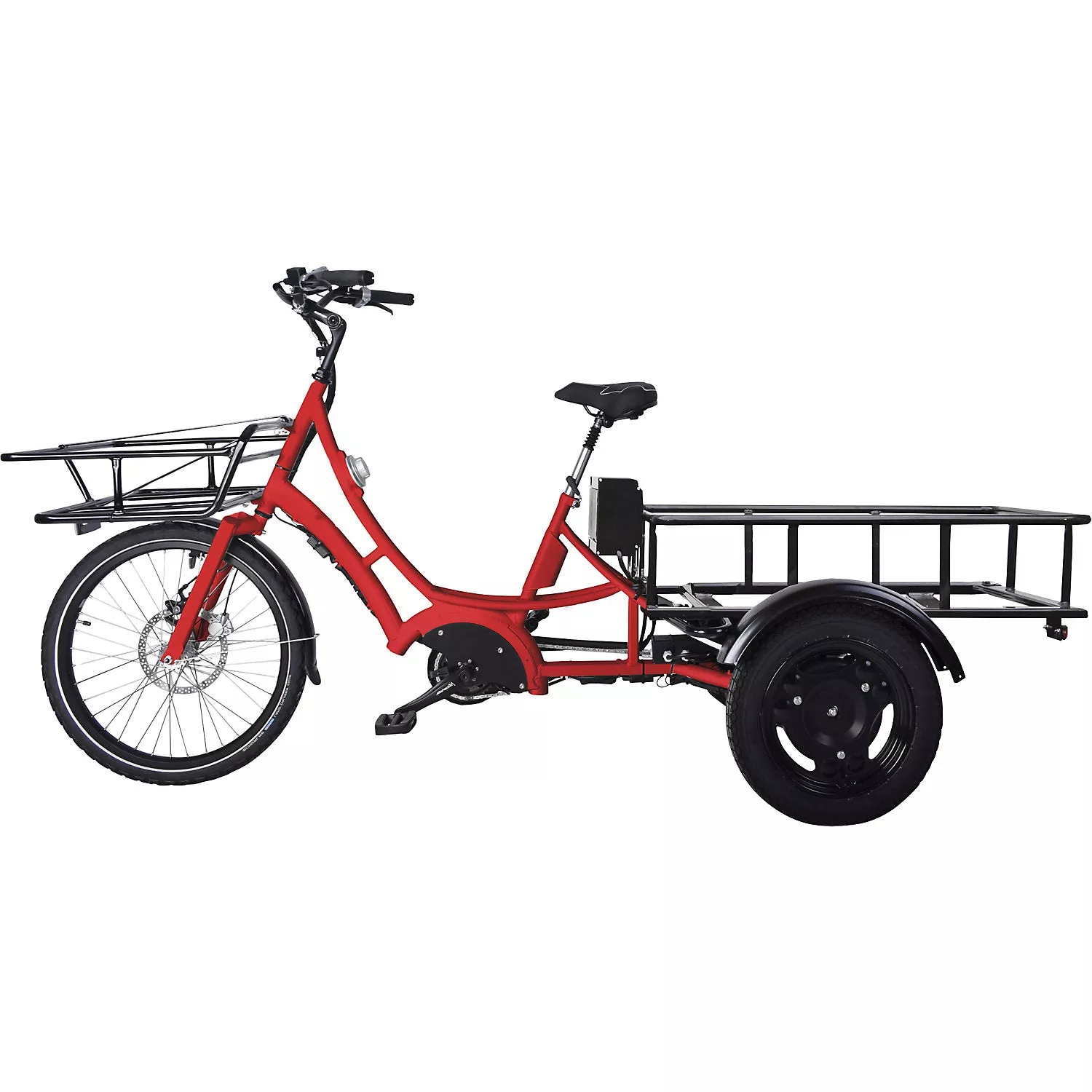 vs3e-edrive-augsburg-cargo-bicycle-hydraulic-magura-brakes-red VS3E eDrive Augsburg cargo bicycle, hydraulic Magura brakes, red.