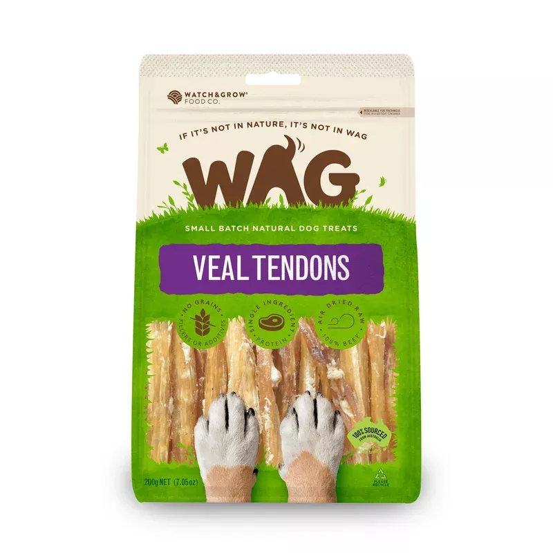 wag-veal-tendons-dog-treats-200g Wag Veal Tendons Dog Treats 200g