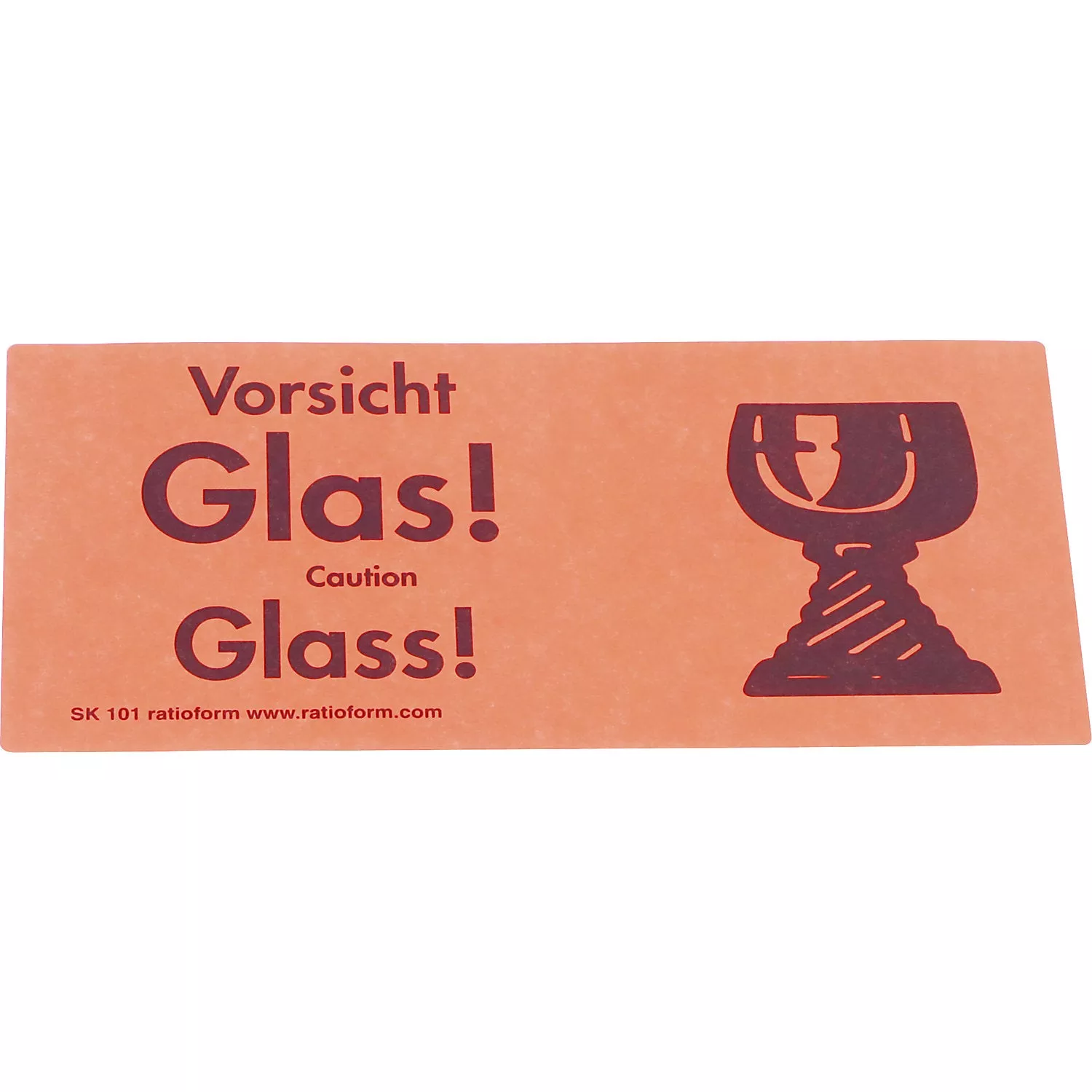 warning-labels-caution-glass-imprint-pack-1000-lxw-145-x-70-mm Warning labels, Caution Glass! imprint, pack of 1000, LxW 145 x 70 mm.