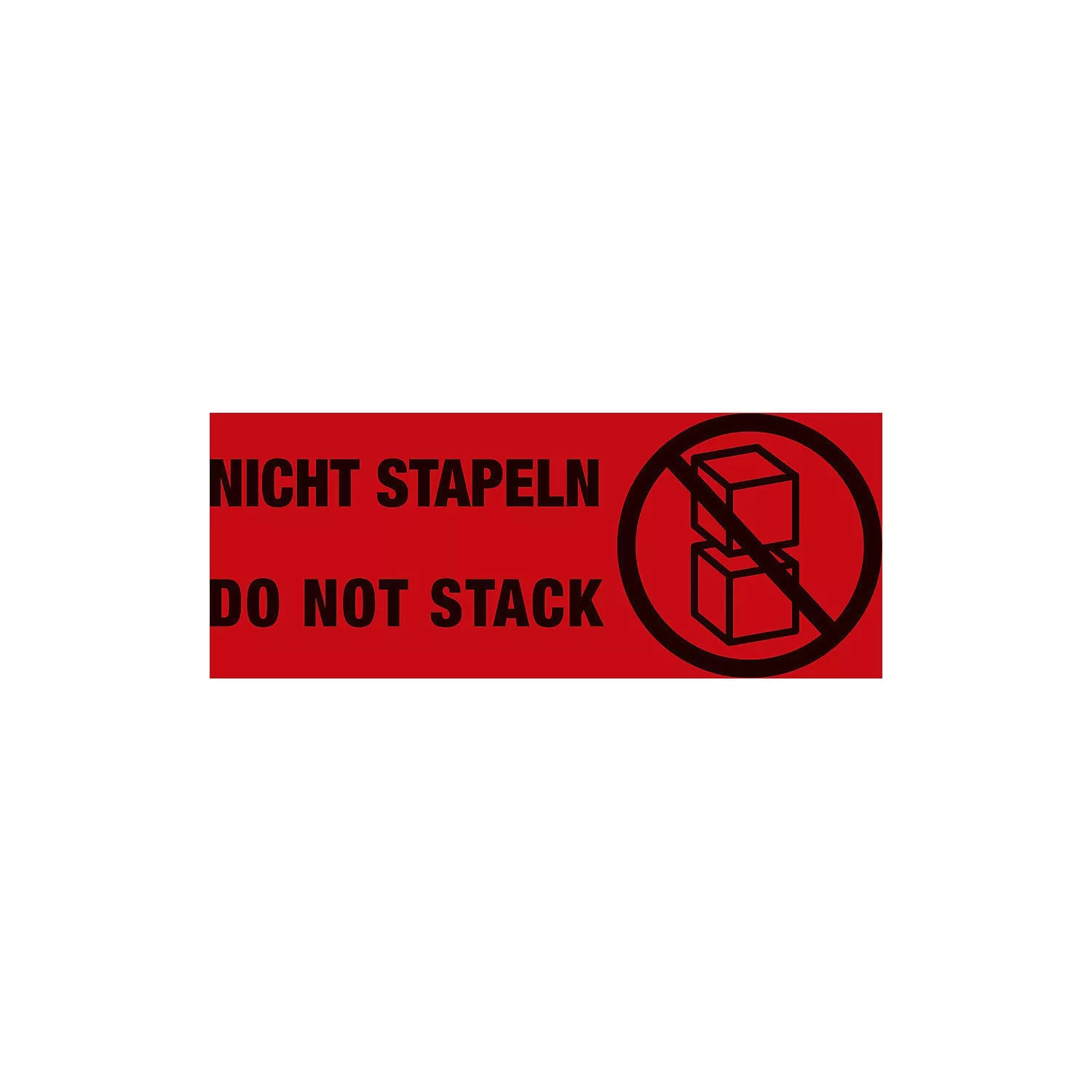 warning-labels-do-not-stack-imprint-pack-1000-lxw-145-x-70-mm Warning labels, Do not stack! imprint, pack of 1000, LxW 145 x 70 mm.