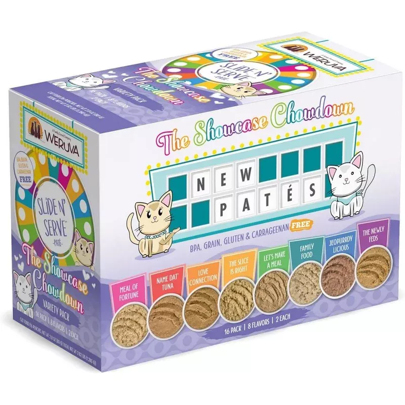 weruva-slide-n-serve-grain-free-showcase-chowdown-variety-pack-wet-cat-food-pouc Weruva Slide N’ Serve Grain Free The Showcase Chowdown Variety Pack Wet Cat Food Pouch