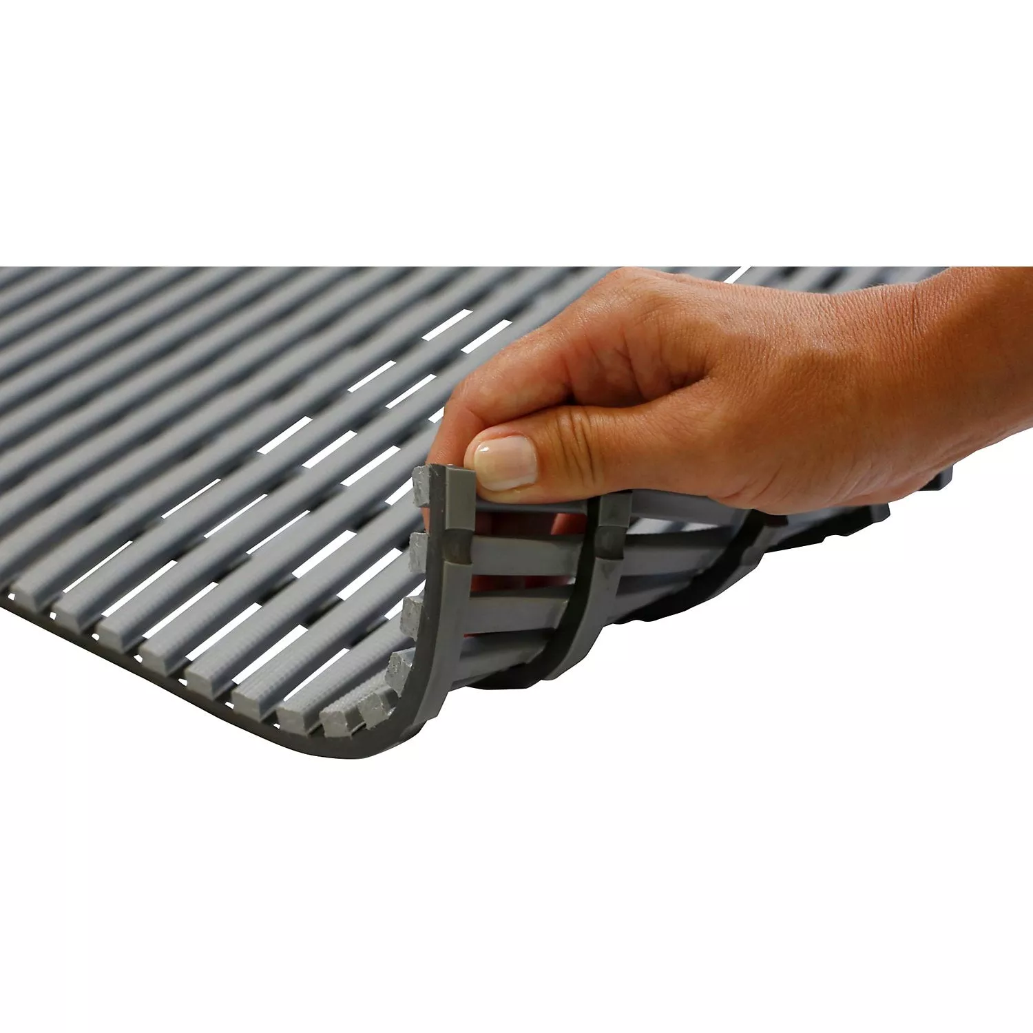 wet-room-mat-anti-bacterial-10-m-roll-grey-width-600-mm Wet room mat, anti-bacterial, 10 m roll, grey, width 600 mm.