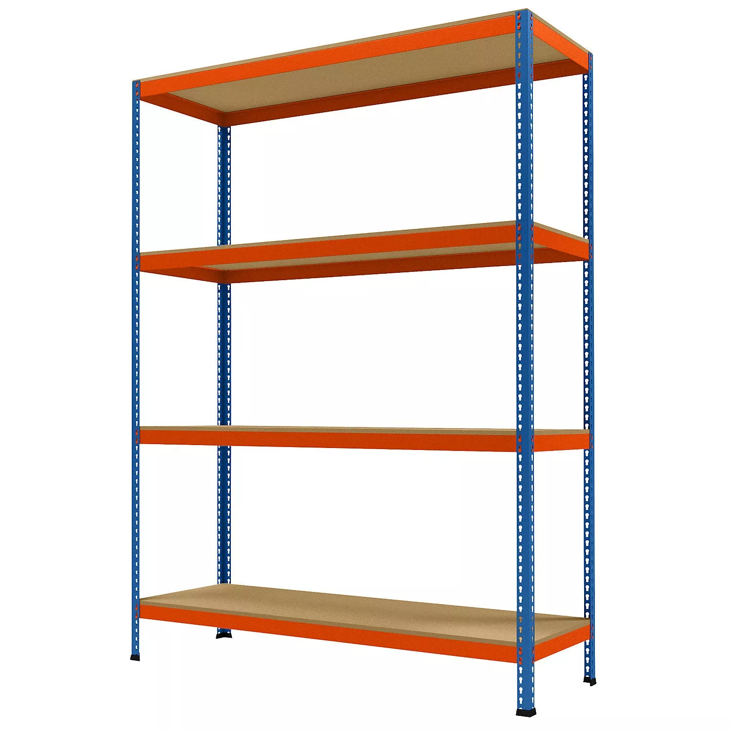 Wide span heavy duty shelving, height 2438 mm, overall depth 621 mm, width 1841 mm.