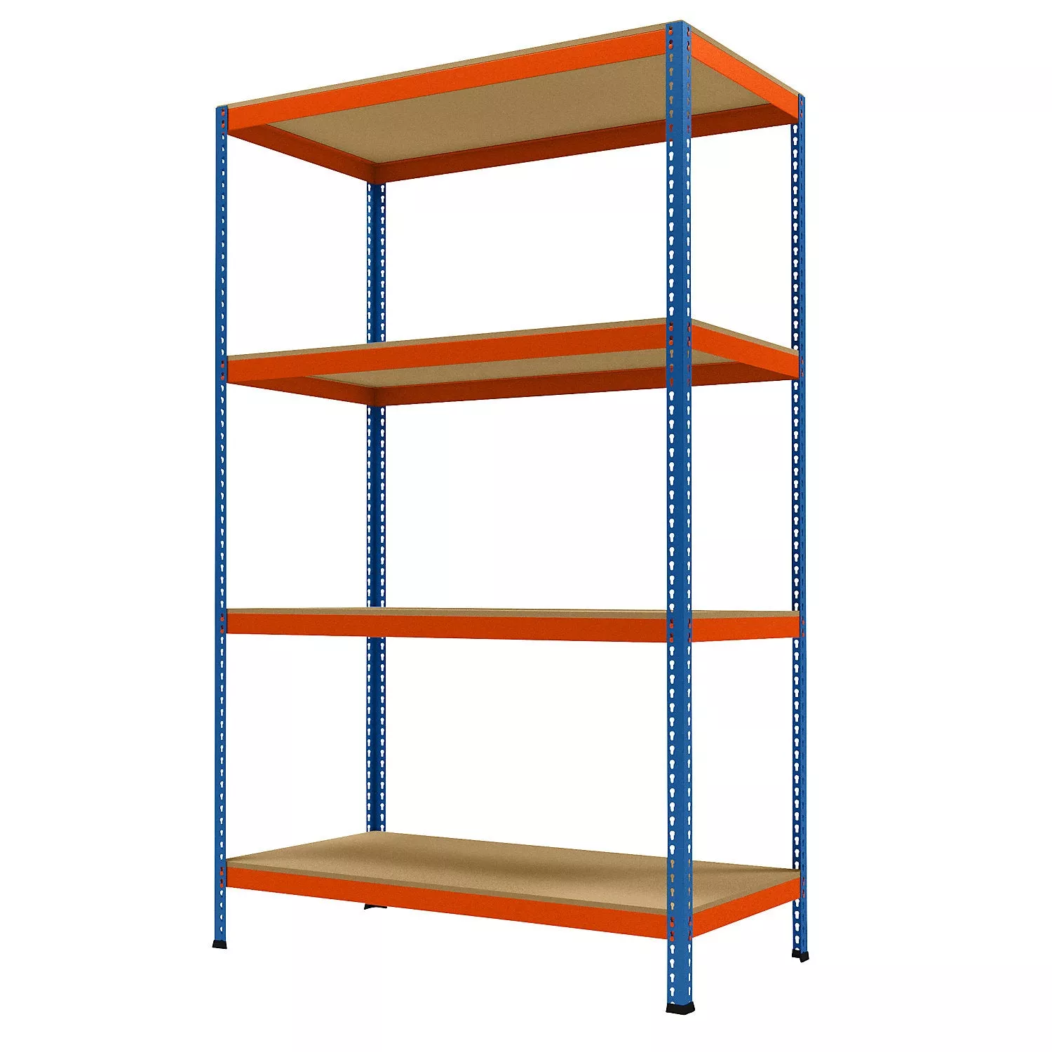 Wide span heavy duty shelving, height 2438 mm, overall depth 773 mm, width 1536 mm.