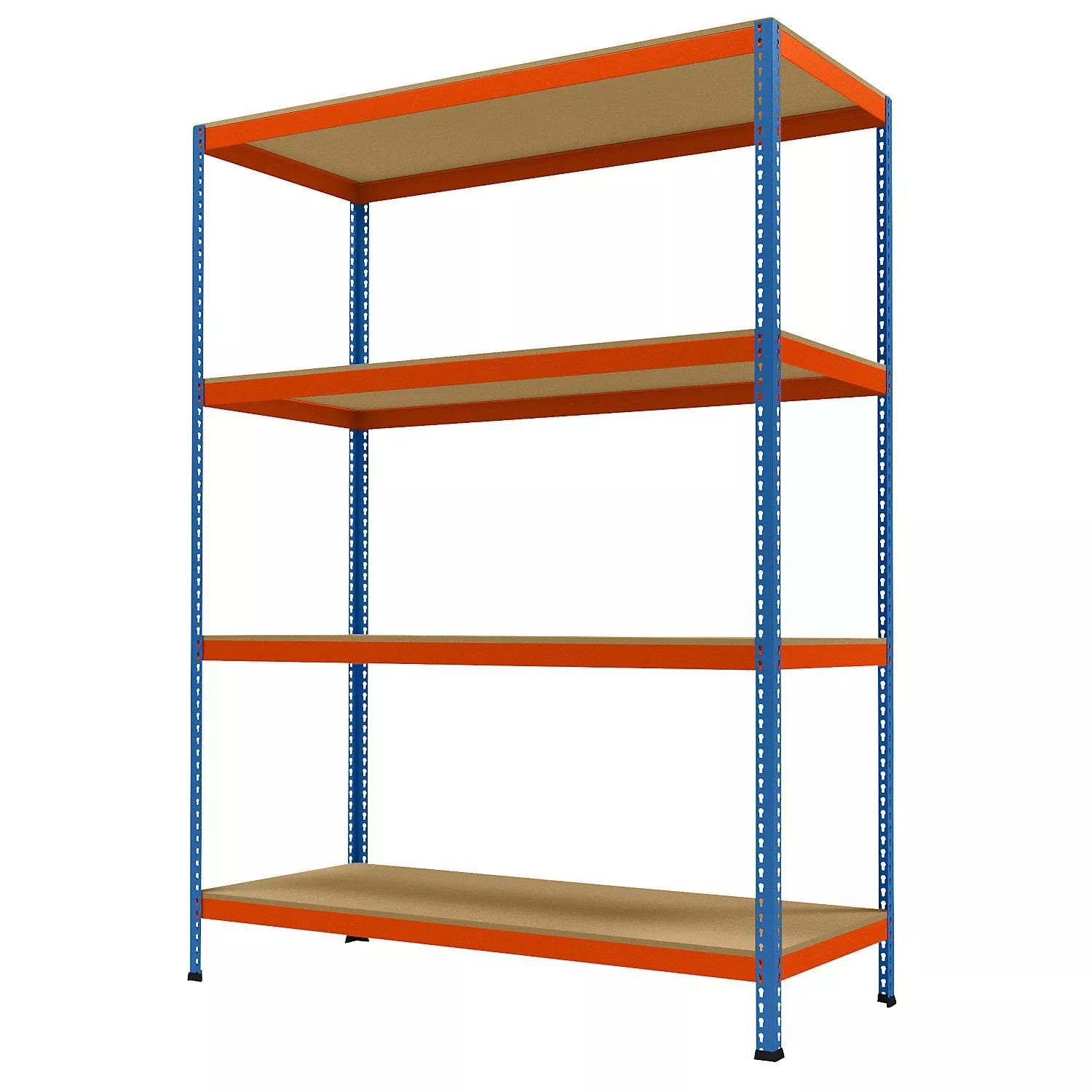 Wide span heavy duty shelving, height 2438 mm, overall depth 773 mm, width 1841 mm.