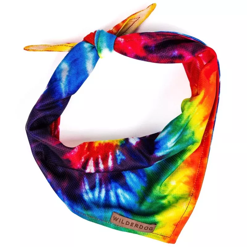 wilderdog-dog-bandana-with-lightweight-quick-drying-poly-blend-mesh-material-in- Wilderdog Dog Bandana with Lightweight Quick Drying Poly-Blend Mesh Material in Tiedye