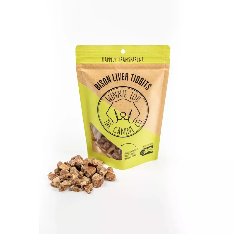 winnie-lou-bison-liver-tidbits-dog-treats Winnie Lou Bison Liver TidBits Dog Treats