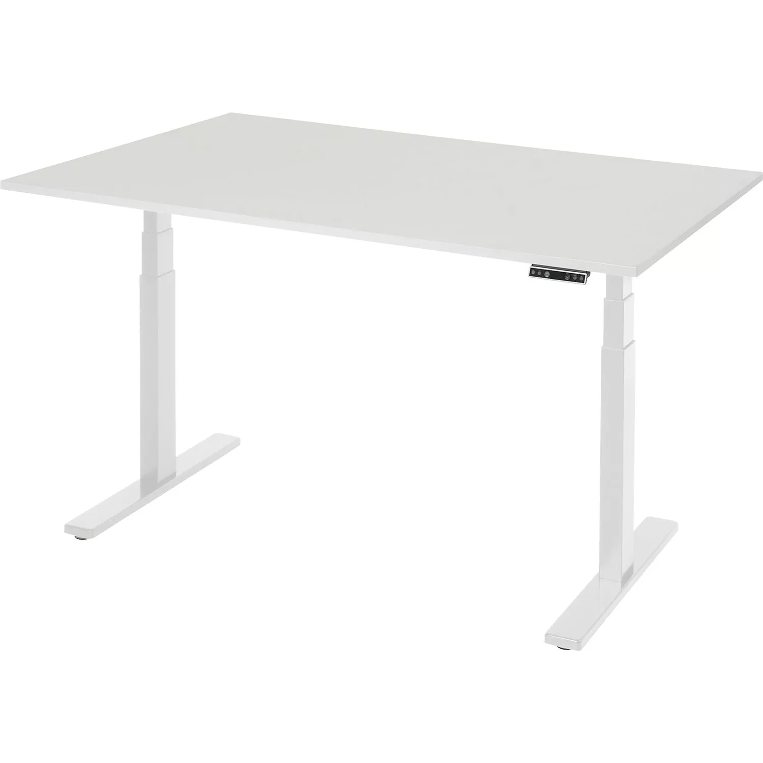 work-desk-electrically-height-adjustable-load-capacity-100-kg-650-1300-mm-wxd-15 Work desk, electrically height adjustable – load capacity 100 kg, 650 – 1300 mm, WxD 1500 x 700 mm, melamine board.