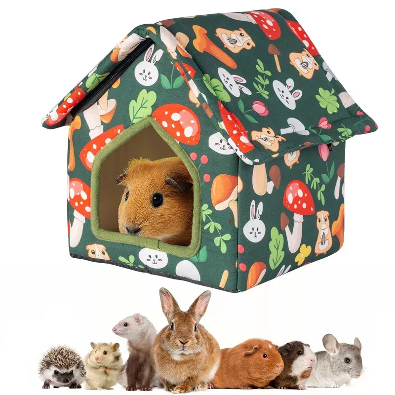 yigerlee-guinea-pig-hideout-foldable-guinea-pig-house-with-non-slip-bottom-remov Yigerlee Guinea Pig Hideout Foldable Guinea Pig House With Non-Slip Bottom & Removable Pad Soft & Washable Bunny Bed For Hamst