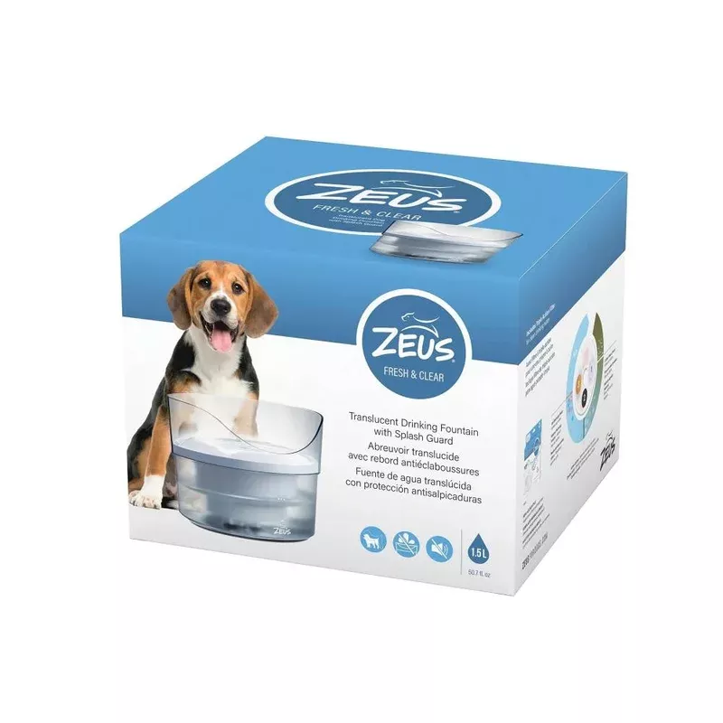 Zeus Dog Drinking Fountain Splash Guard 1.5L