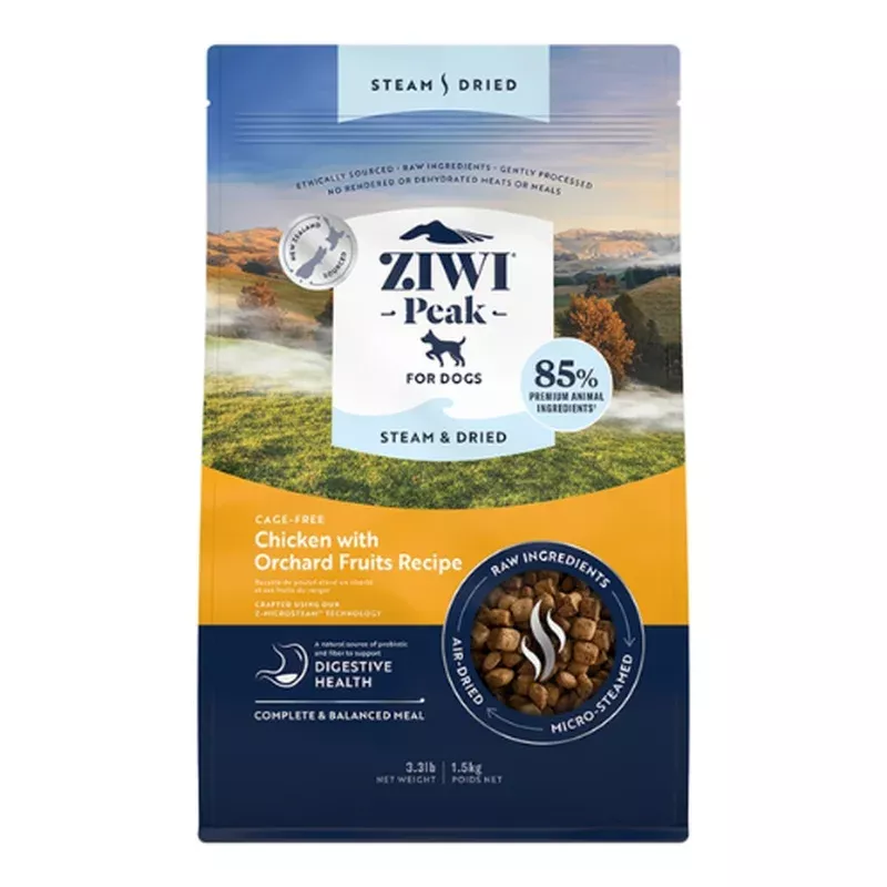 ziwipeak-chicken-with-orchard-fruits-steam-dried-dog-food ZiwiPeak Chicken with Orchard Fruits Steam & Dried Dog Food